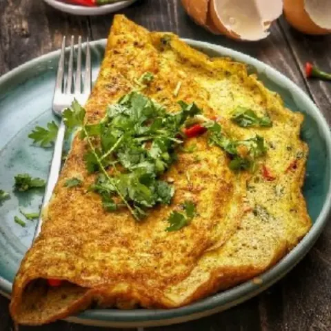 Beyaz Peynirli Maydanozlu Omlet