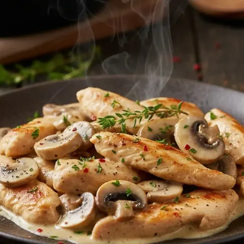 Kremalı Mantarlı Tavuk